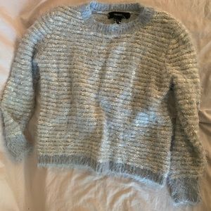 Baby blue fuzzy sweater